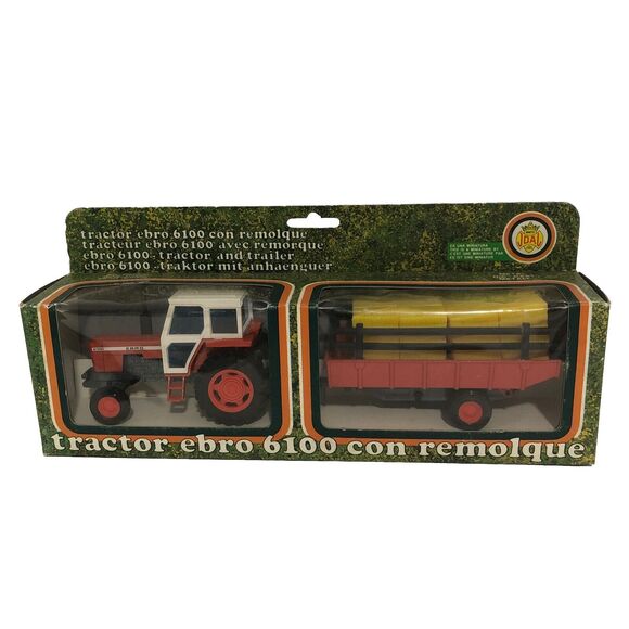 Vintage Joal Ref#251 Tractor Ebro 6100 Con Remolque Farm Machinery NIB - Picture 1 of 8